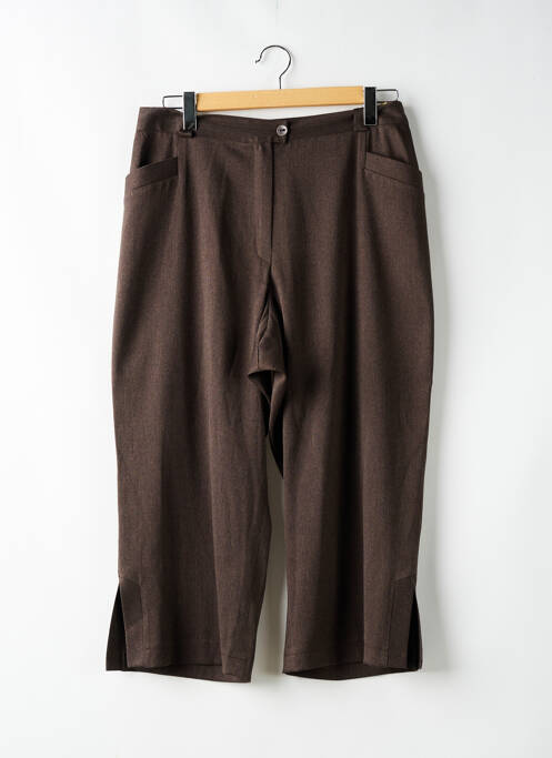 Pantalon droit marron LAURA DE L'ISLE pour femme