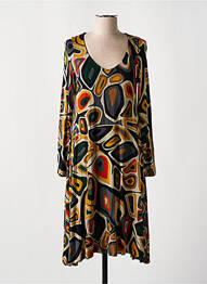 Robe mi-longue manches longues manches longues noir AN II VITO femme