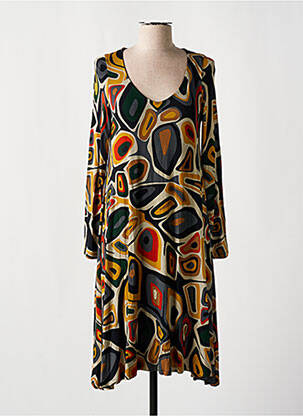 Robe mi-longue manches longues manches longues noir AN II VITO femme