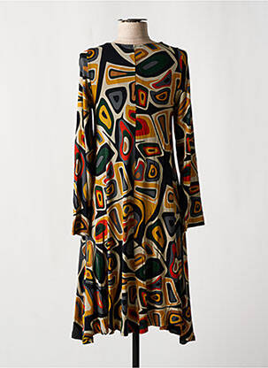 Robe mi-longue manches longues manches longues noir AN II VITO femme