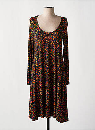 Robe mi-longue coupe évasée manches longues gris AN II VITO femme
