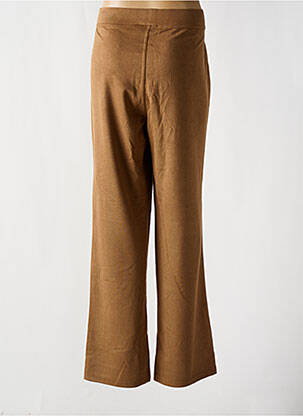 Pantalon droit taille élastique beige YESTA femme