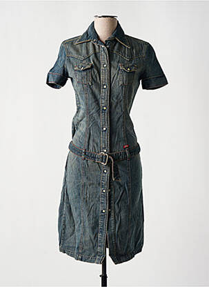 Robe mi-longue manches courtes manches courtes bleu MISS SIXTY femme