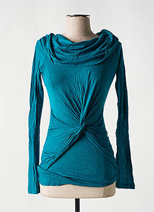 Top coupe cintrée manches longues bleu REPLAY femme
