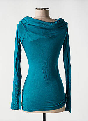 Top coupe cintrée manches longues bleu REPLAY femme