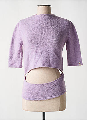 Pull coupe droite manches courtes violet MISS SIXTY femme