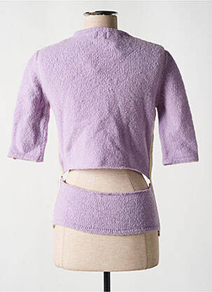 Pull coupe droite manches courtes violet MISS SIXTY femme