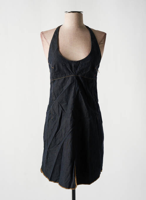 Robe courte fermeture zippée au dos fines bretelles bleu REPLAY femme