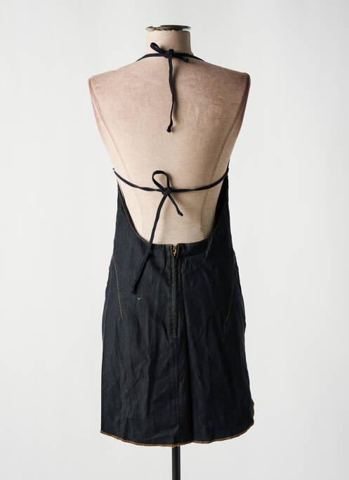 Robe courte fermeture zippée au dos fines bretelles bleu REPLAY femme