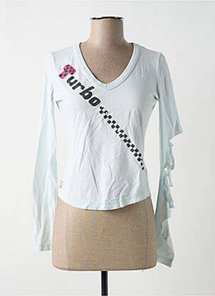 T-shirt manches longues manches longues bleu REPLAY femme