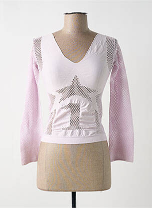 Top stretch manches longues rose REPLAY femme