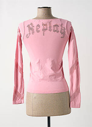Top stretch manches longues rose REPLAY femme