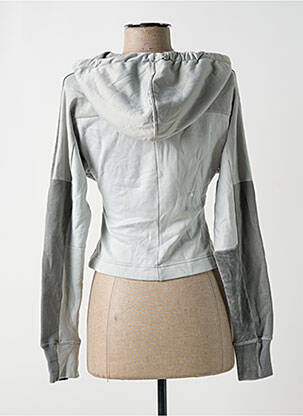 Sweat-shirt à capuche col v manches longues gris MISS SIXTY femme
