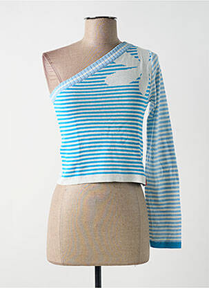 Pull resserrée sur le bas manches longues bleu MISS SIXTY femme