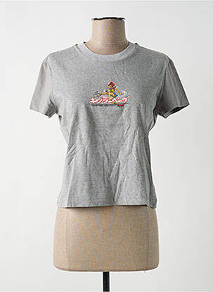 T-shirt coupe droite manches courtes gris KILLAH femme