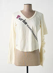 T-shirt beige REPLAY pour femme seconde vue