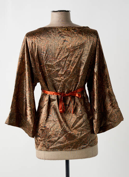 Blouse imprimé fantaisie manches longues marron WE ARE REPLAY femme