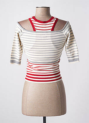 Pull col bateau manches courtes rouge MISS SIXTY femme