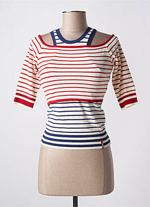 Pull col bateau manches courtes rouge MISS SIXTY femme
