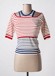 Pull col bateau manches courtes rouge MISS SIXTY femme