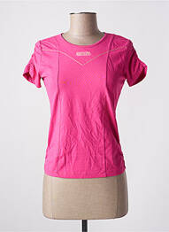 T-shirt stretch manches courtes rose REPLAY femme