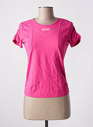 T-shirt stretch manches courtes rose REPLAY femme