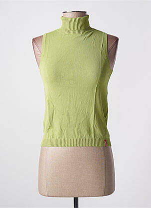 Pull coupe cintrée sans manche vert MISS SIXTY femme