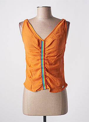Top coupe cintrée sans manche orange MISS SIXTY femme