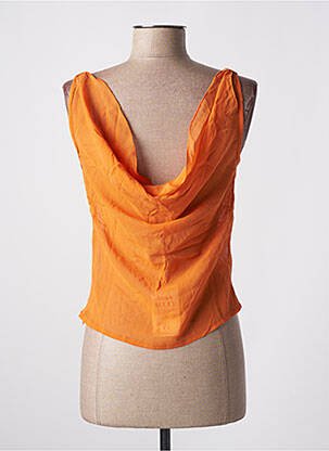 Top tissage crêpe sans manche orange MISS SIXTY femme