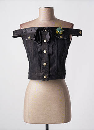Top col carré sans manche noir WE ARE REPLAY femme