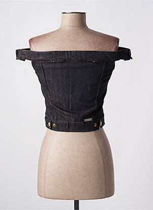 Top col carré sans manche noir WE ARE REPLAY femme