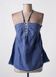 Top col carré fines bretelles bleu DIESEL femme