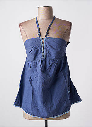 Top col carré fines bretelles bleu DIESEL femme