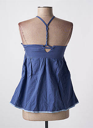 Top col carré fines bretelles bleu DIESEL femme