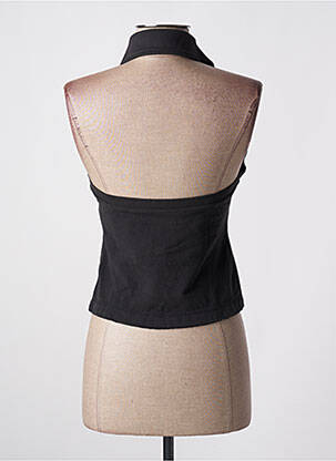 Polo stretch sans manche noir REPLAY femme