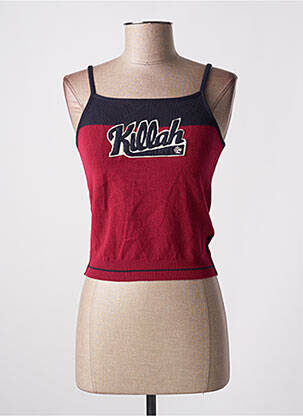Pull coupe cintrée fines bretelles rouge KILLAH femme