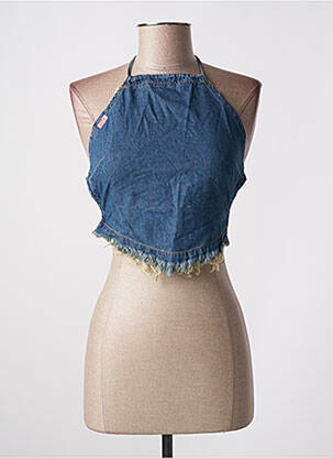 Top col carré fines bretelles bleu MISS SIXTY femme