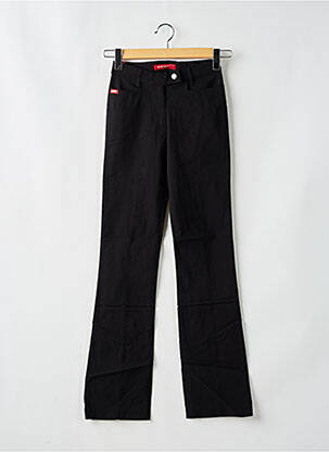 Pantalon droit fermeture zippée sous rabat boutonné noir MISS SIXTY femme