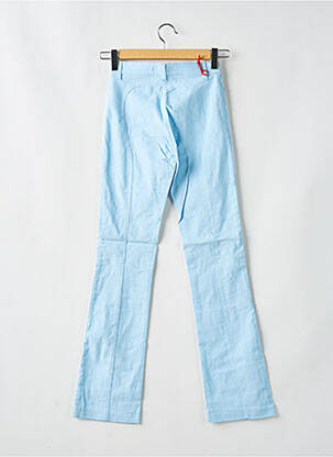Pantalon droit fermeture zippée sous rabat boutonné bleu MISS SIXTY femme