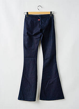Pantalon flare fermeture zippée sous rabat boutonné bleu MISS SIXTY femme