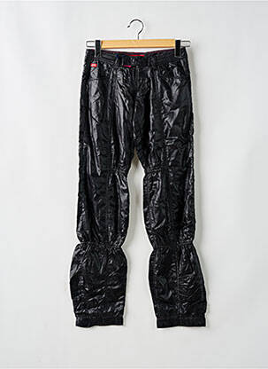 Pantalon droit fermeture zippée sous rabat avec crochet noir MISS SIXTY femme