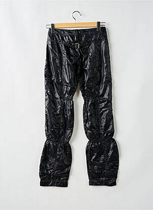 Pantalon droit fermeture zippée sous rabat avec crochet noir MISS SIXTY femme
