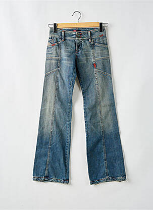 Jeans coupe droite poches bleu DIESEL femme