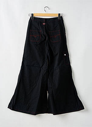 Pantalon flare fermeture zippée sous rabat boutonné noir KILLAH femme