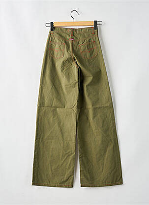 Pantalon flare fermeture zippée sous rabat boutonné vert KILLAH femme