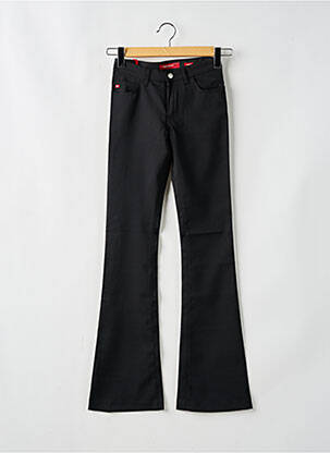 Pantalon droit fermeture zippée sous rabat boutonné noir MISS SIXTY femme