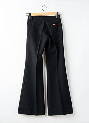 Pantalon flare fermeture zippée sous rabat avec crochet noir MISS SIXTY femme