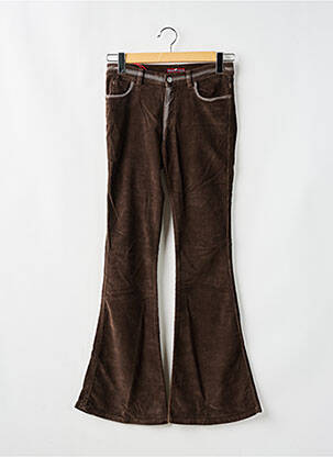 Pantalon flare tissage velours marron KILLAH femme