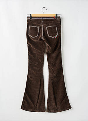 Pantalon flare tissage velours marron KILLAH femme