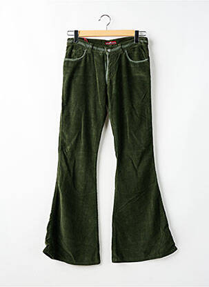Pantalon flare tissage velours vert KILLAH femme